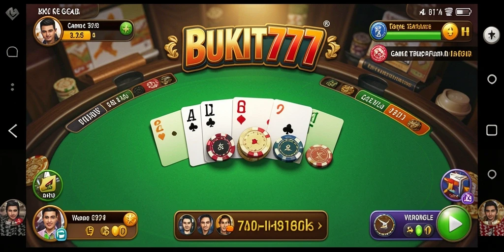 Screenshot gameplay BUKIT777 menampilkan suasana seru permainan Gaple.