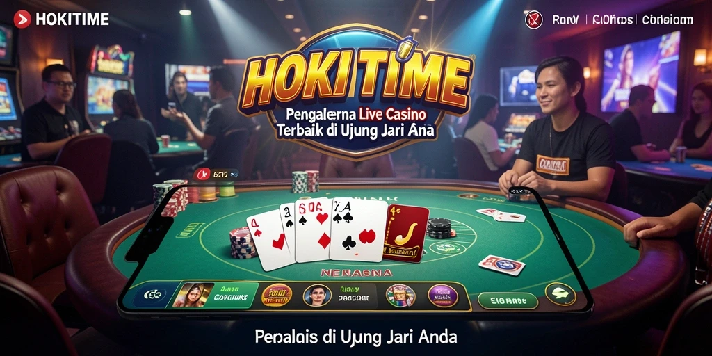 Gameplay menyenangkan dalam HOKITIME dengan dealer langsung dan suasana kasino.