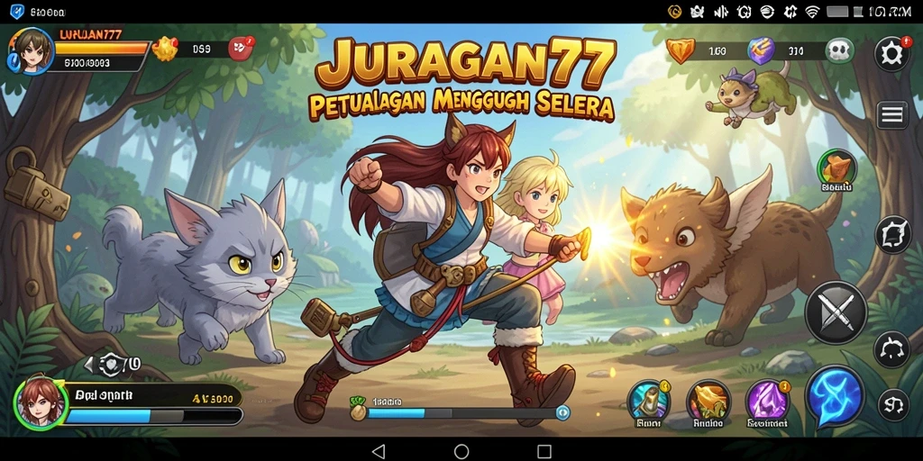 Tampilan gameplay seru dan karakter Anime menarik di JURAGAN77.