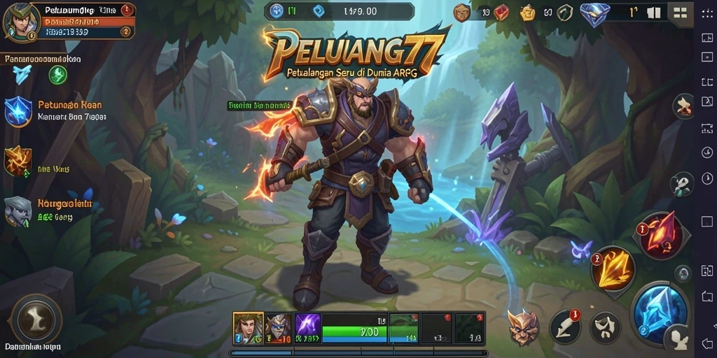 Tampilan menarik dari gameplay ARPG PELUANG77.